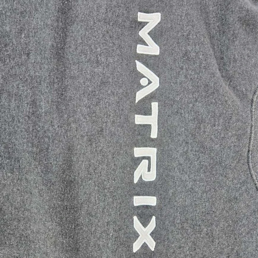 Matrix Movie Sweatshirt Vintage 90s Hanes Graphic Pullover L Oversized Dark Grey